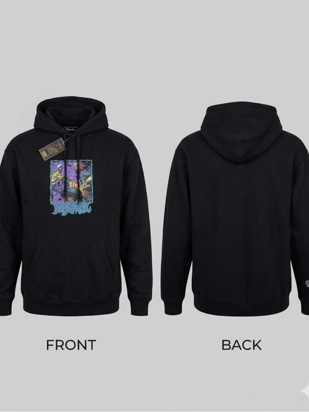 🖤 Y2K Naruto Shippuden Kakashi Vs Kakuzu Graphic Hoodie XL 8884-3 🖤